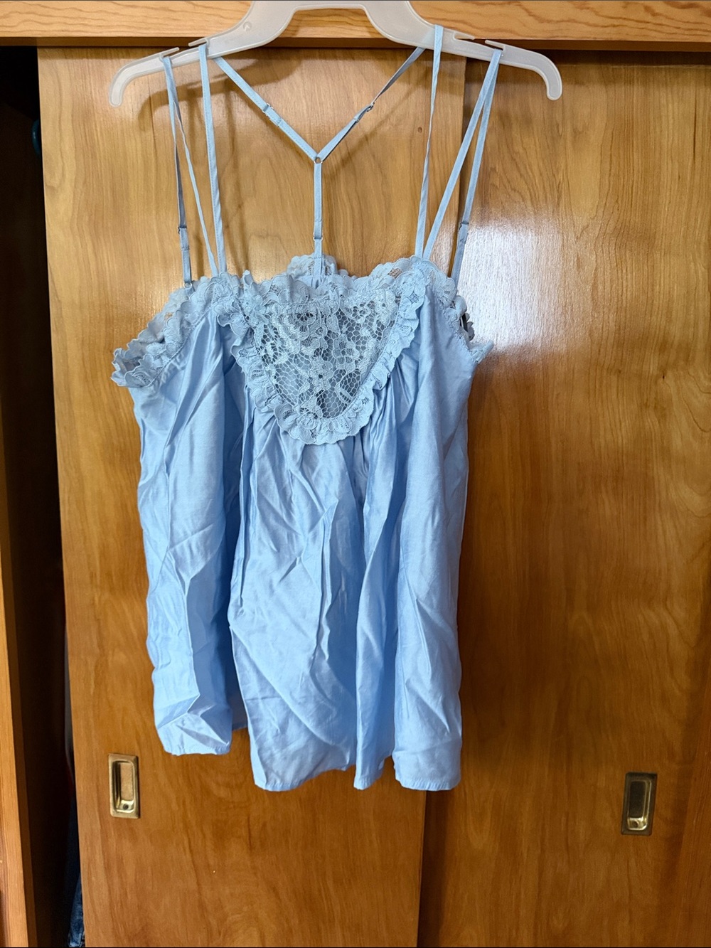 Brand New! Light Blue Lace-Trim Spaghetti Strap Camisole